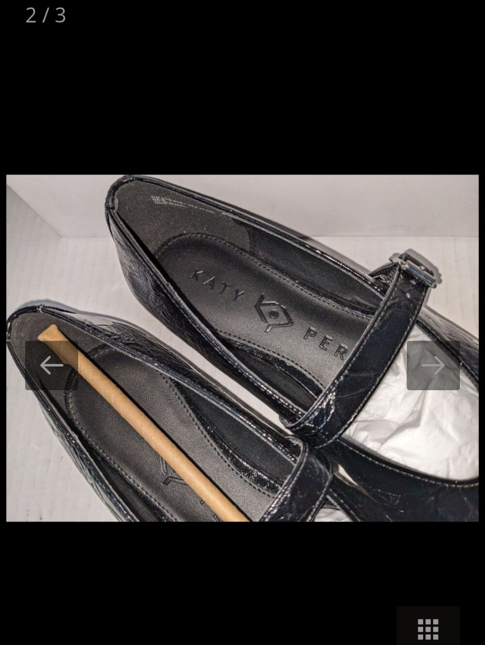 Katy Perry Collections Girls Black Patent Mary Jane Flats - Picture 2 of 3